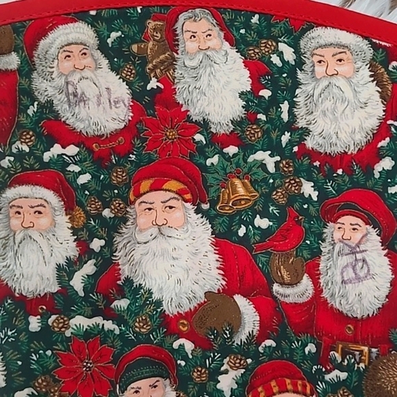 Vintage Handmade Woodland Old World Santa Claus St. Nicholas Christmas Stocking - Picture 10 of 13